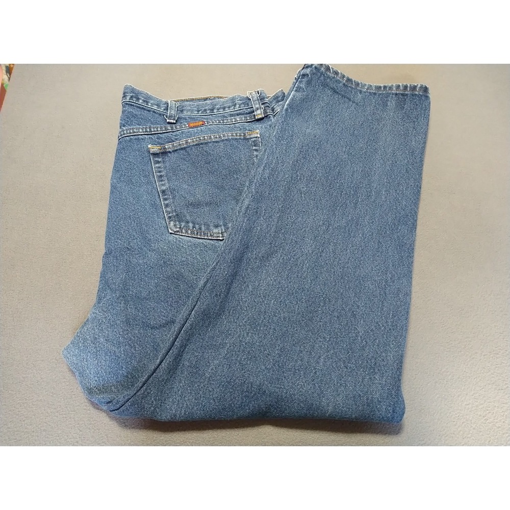 Wrangler Jeans Men 42x29 Blue Denim Straight Outdoor Work Construction‎